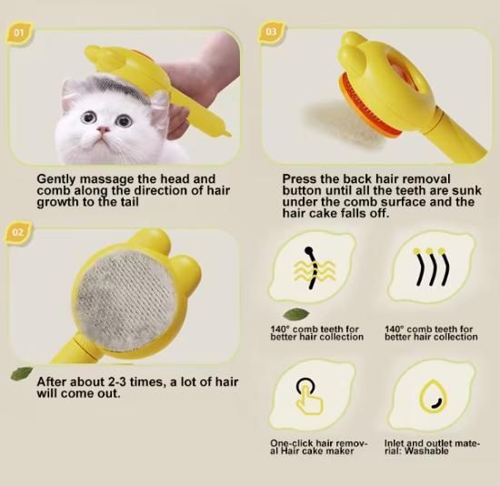 Rabbit-Ear Style Grooming Comb For Pet